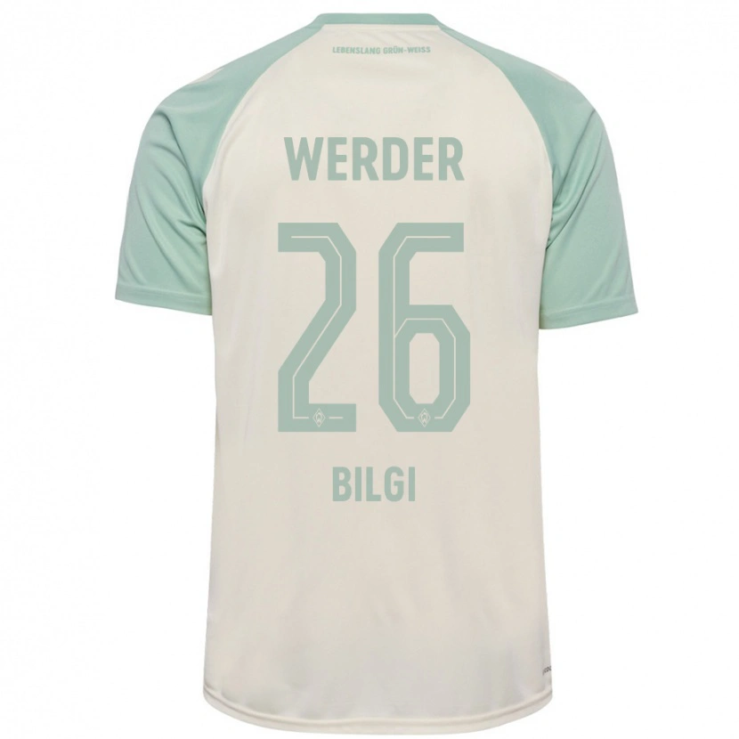 Danxen Uomo Maglia Süleyman Bilgi #26 Bianco Sporco Verde Chiaro Kit Gara Away 2024/25 Maglietta