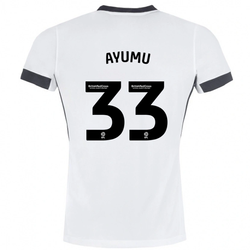 Danxen Uomo Maglia Ayumu Yokoyama #33 Bianco Nero Kit Gara Away 2024/25 Maglietta