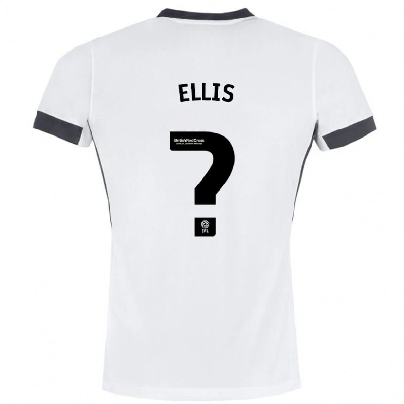 Danxen Uomo Maglia O'shea Ellis #0 Bianco Nero Kit Gara Away 2024/25 Maglietta