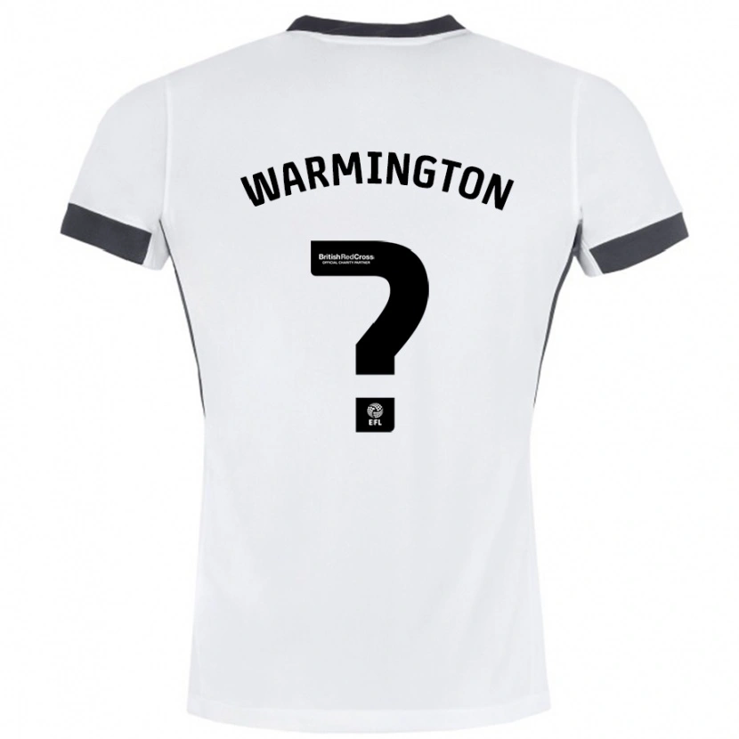 Danxen Uomo Maglia Tyrese Warmington #0 Bianco Nero Kit Gara Away 2024/25 Maglietta