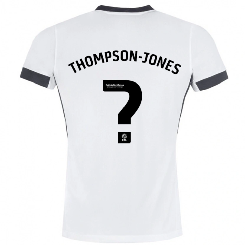 Danxen Uomo Maglia Riquelme Thompson-Jones #0 Bianco Nero Kit Gara Away 2024/25 Maglietta
