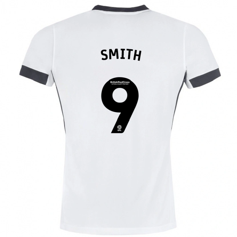 Danxen Uomo Maglia Libby Smith #9 Bianco Nero Kit Gara Away 2024/25 Maglietta
