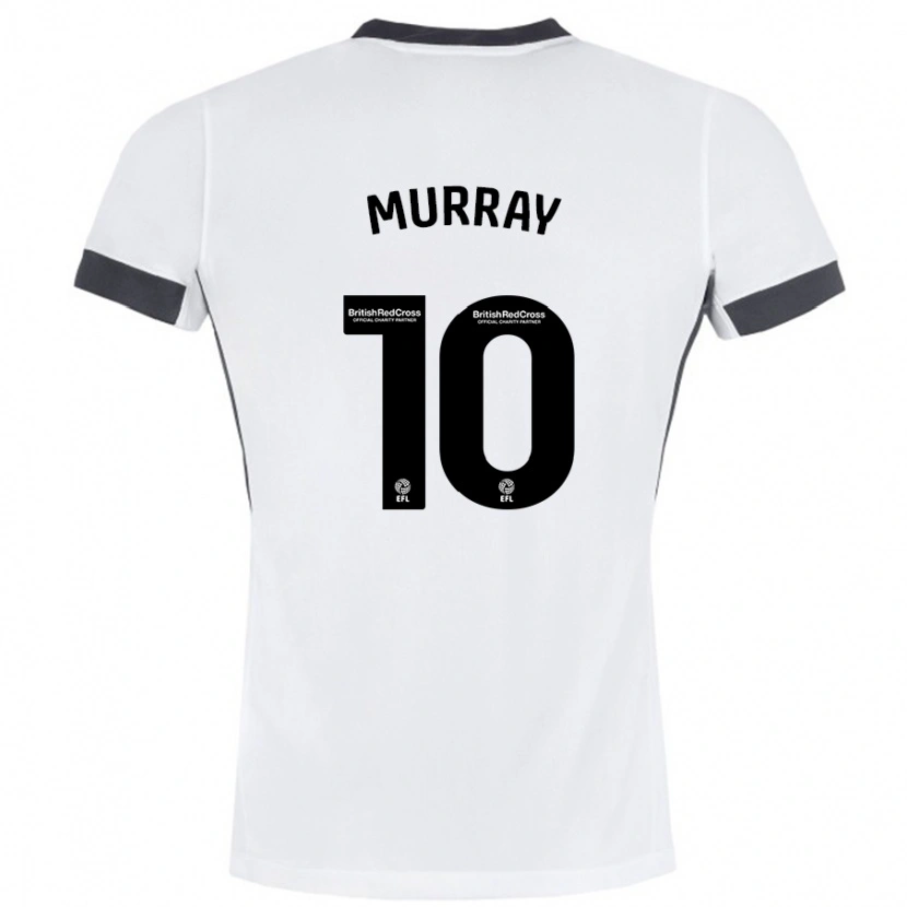 Danxen Uomo Maglia Christie Harrison-Murray #10 Bianco Nero Kit Gara Away 2024/25 Maglietta