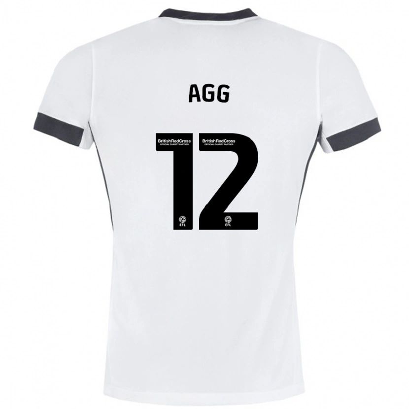 Danxen Uomo Maglia Lily Agg #12 Bianco Nero Kit Gara Away 2024/25 Maglietta
