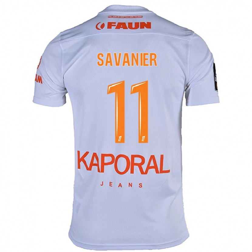 Danxen Uomo Maglia Téji Savanier #11 Bianco Kit Gara Away 2024/25 Maglietta