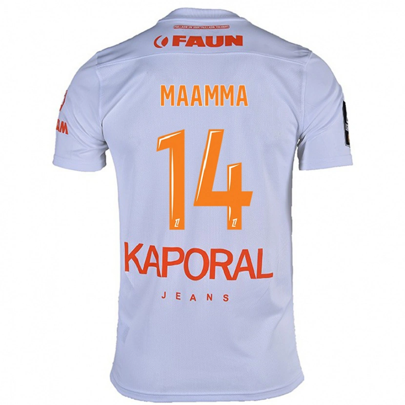 Danxen Uomo Maglia Othmane Maamma #14 Bianco Kit Gara Away 2024/25 Maglietta