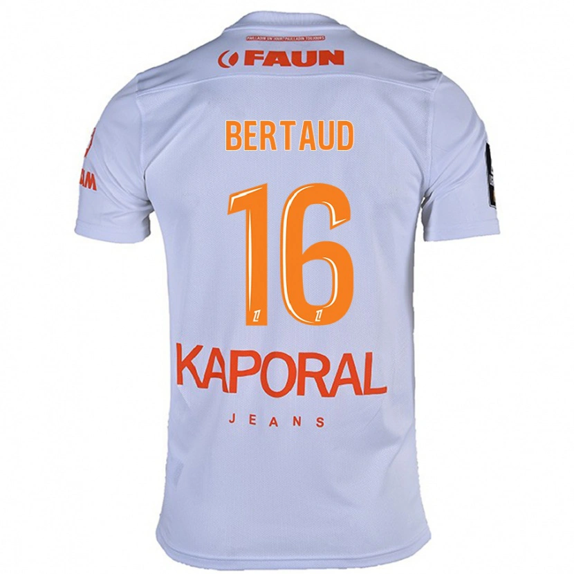 Danxen Uomo Maglia Dimitry Bertaud #16 Bianco Kit Gara Away 2024/25 Maglietta
