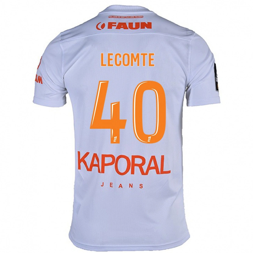 Danxen Uomo Maglia Benjamin Lecomte #40 Bianco Kit Gara Away 2024/25 Maglietta