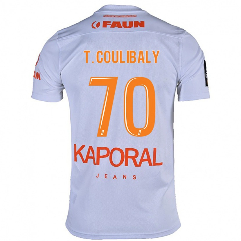 Danxen Uomo Maglia Tanguy Coulibaly #70 Bianco Kit Gara Away 2024/25 Maglietta