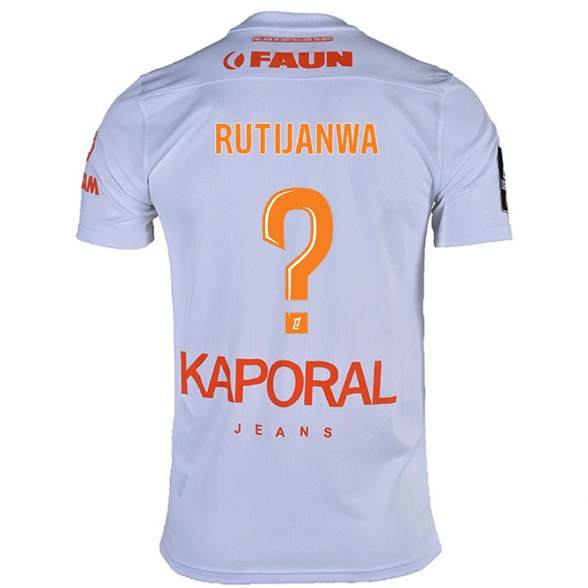 Danxen Uomo Maglia Tyron Rutijanwa #0 Bianco Kit Gara Away 2024/25 Maglietta
