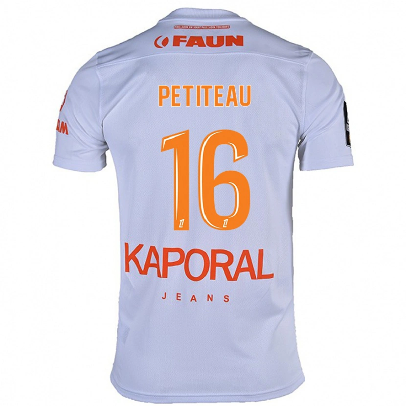 Danxen Uomo Maglia Marie Petiteau #16 Bianco Kit Gara Away 2024/25 Maglietta
