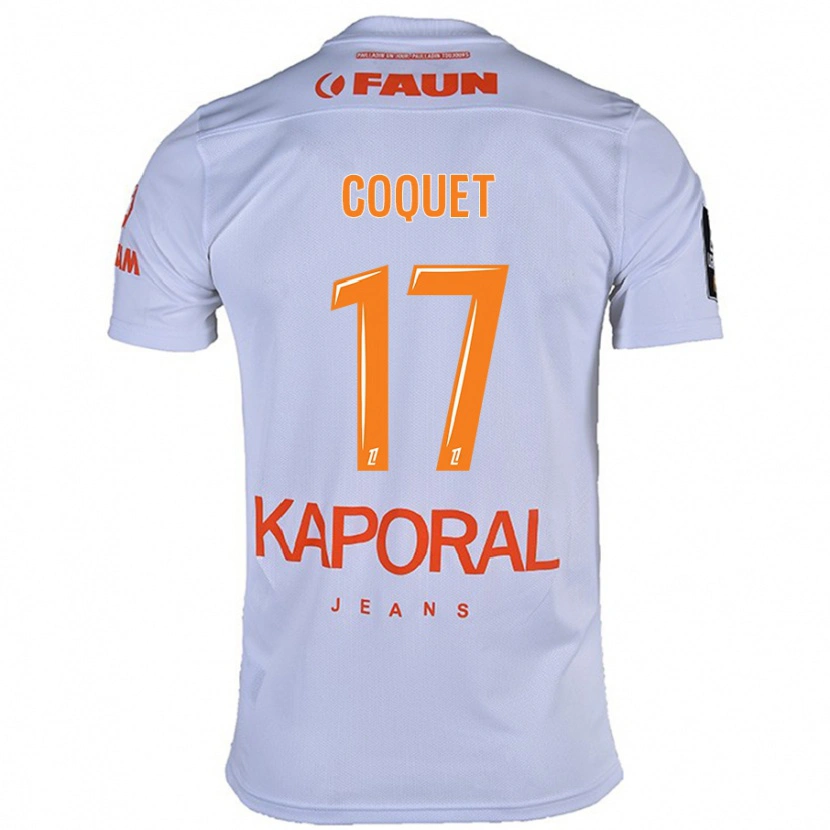 Danxen Uomo Maglia Judith Coquet #17 Bianco Kit Gara Away 2024/25 Maglietta
