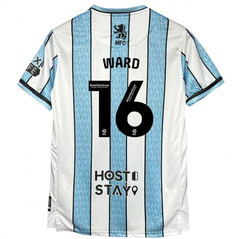 Danxen Uomo Maglia Francesca Ward #16 Bianco Blu Kit Gara Away 2024/25 Maglietta