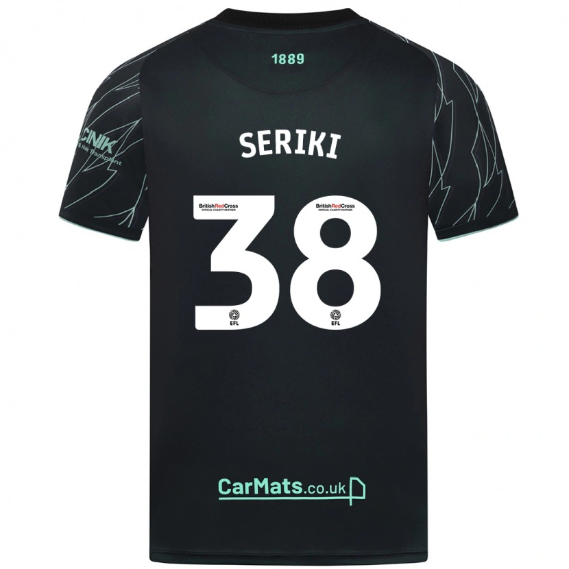 Danxen Uomo Maglia Femi Seriki #38 Nero Verde Kit Gara Away 2024/25 Maglietta