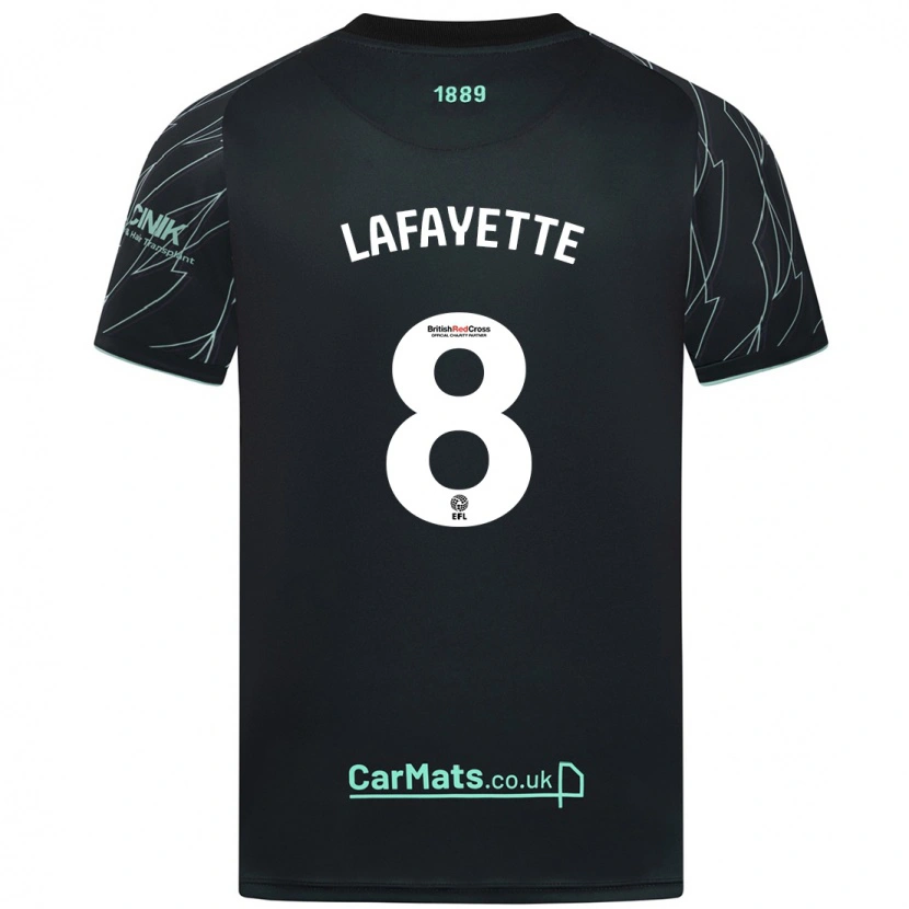 Danxen Uomo Maglia Abbie Lafayette #8 Nero Verde Kit Gara Away 2024/25 Maglietta