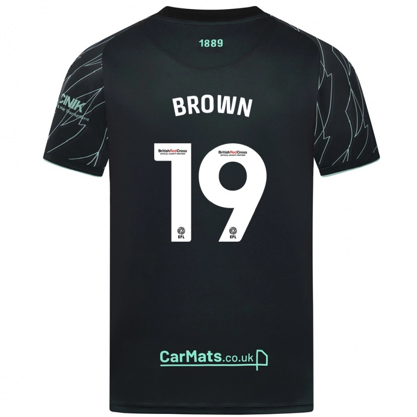 Danxen Uomo Maglia Alanta Brown #19 Nero Verde Kit Gara Away 2024/25 Maglietta