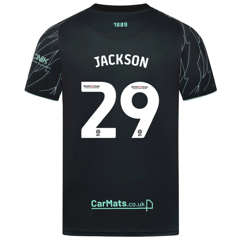 Danxen Uomo Maglia Fallon Connolly-Jackson #29 Nero Verde Kit Gara Away 2024/25 Maglietta