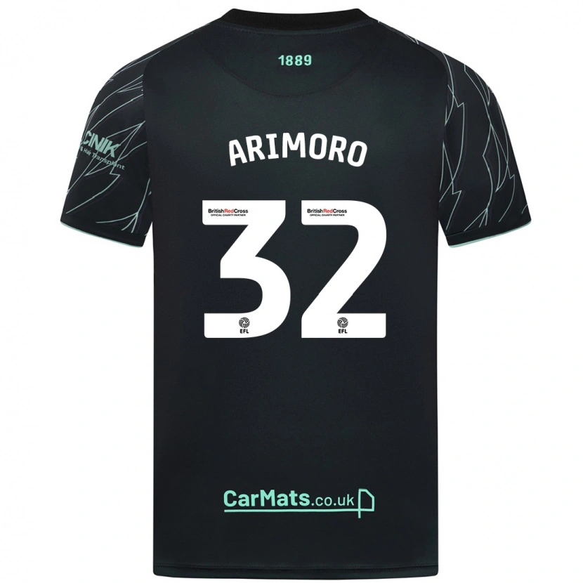 Danxen Uomo Maglia Juliet Adebowale-Arimoro #32 Nero Verde Kit Gara Away 2024/25 Maglietta