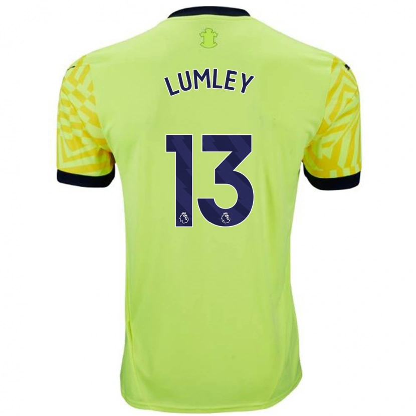 Danxen Uomo Maglia Joe Lumley #13 Giallo Kit Gara Away 2024/25 Maglietta