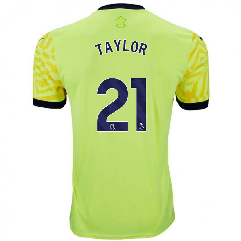 Danxen Uomo Maglia Charlie Taylor #21 Giallo Kit Gara Away 2024/25 Maglietta