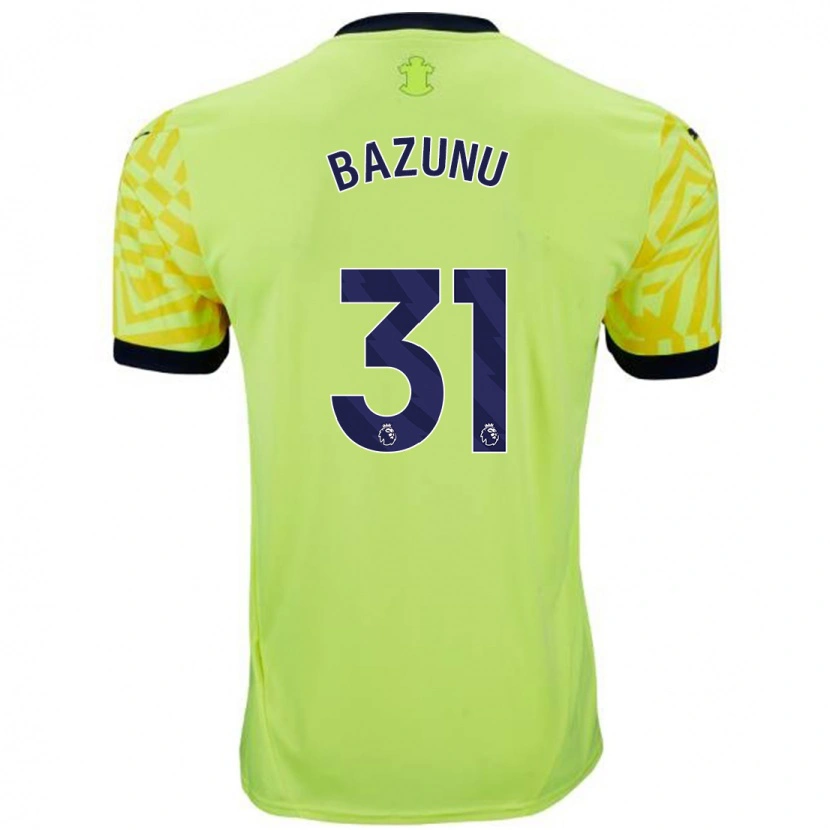 Danxen Uomo Maglia Gavin Bazunu #31 Giallo Kit Gara Away 2024/25 Maglietta