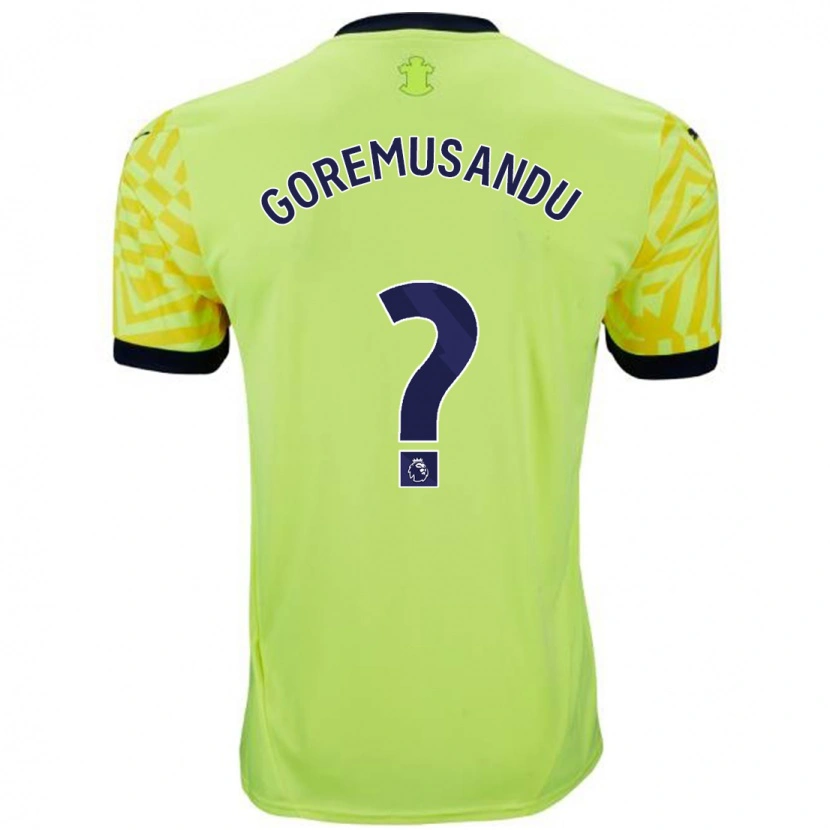 Danxen Uomo Maglia Tino Goremusandu #0 Giallo Kit Gara Away 2024/25 Maglietta