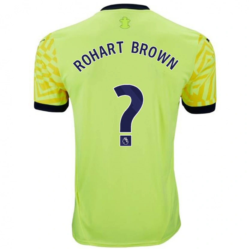 Danxen Uomo Maglia Thierry Rohart-Brown #0 Giallo Kit Gara Away 2024/25 Maglietta