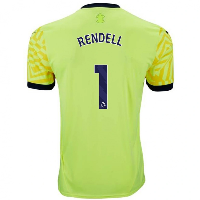 Danxen Uomo Maglia Kayla Rendell #1 Giallo Kit Gara Away 2024/25 Maglietta