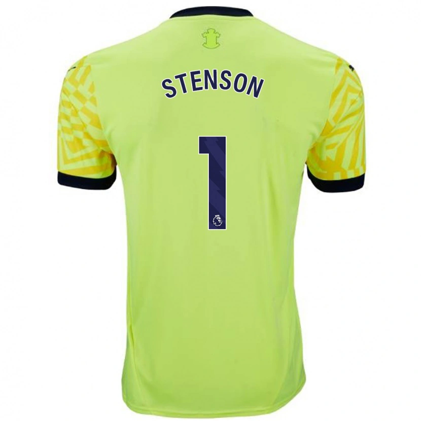 Danxen Uomo Maglia Fran Stenson #1 Giallo Kit Gara Away 2024/25 Maglietta