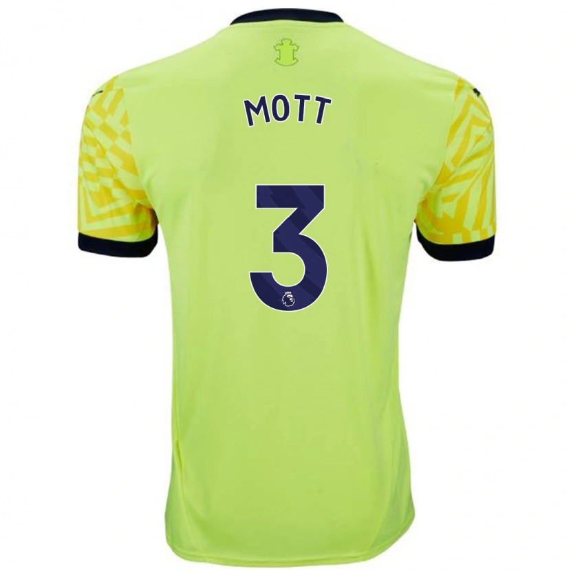Danxen Uomo Maglia Milly Mott #3 Giallo Kit Gara Away 2024/25 Maglietta