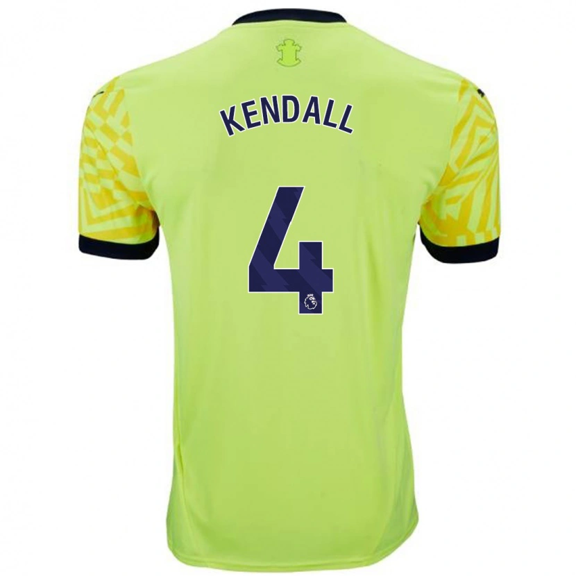 Danxen Uomo Maglia Lucia Kendall #4 Giallo Kit Gara Away 2024/25 Maglietta