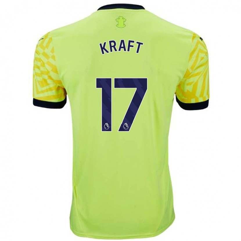 Danxen Uomo Maglia Emily Kraft #17 Giallo Kit Gara Away 2024/25 Maglietta