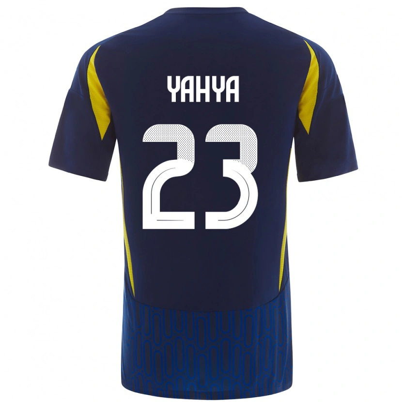 Danxen Uomo Maglia Ayman Yahya #23 Blu Giallo Kit Gara Away 2024/25 Maglietta