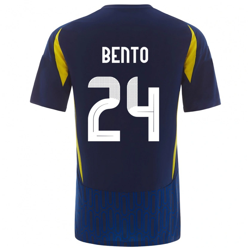 Danxen Uomo Maglia Bento #24 Blu Giallo Kit Gara Away 2024/25 Maglietta