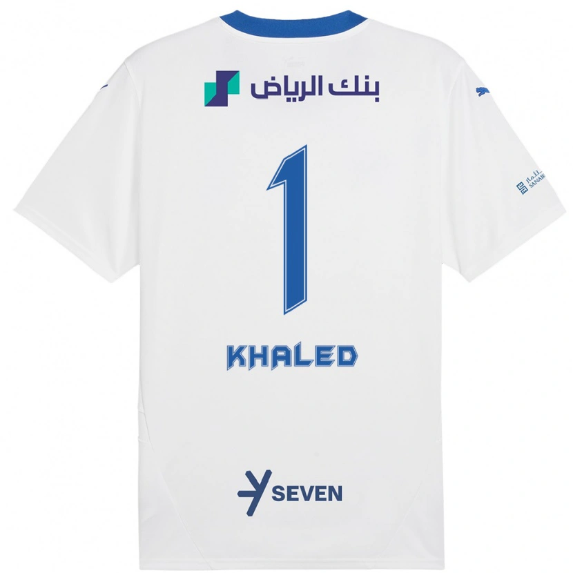 Danxen Uomo Maglia Nawal Khaled #1 Bianco Blu Kit Gara Away 2024/25 Maglietta
