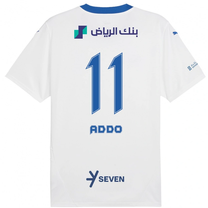 Danxen Uomo Maglia Elizabeth Addo #11 Bianco Blu Kit Gara Away 2024/25 Maglietta