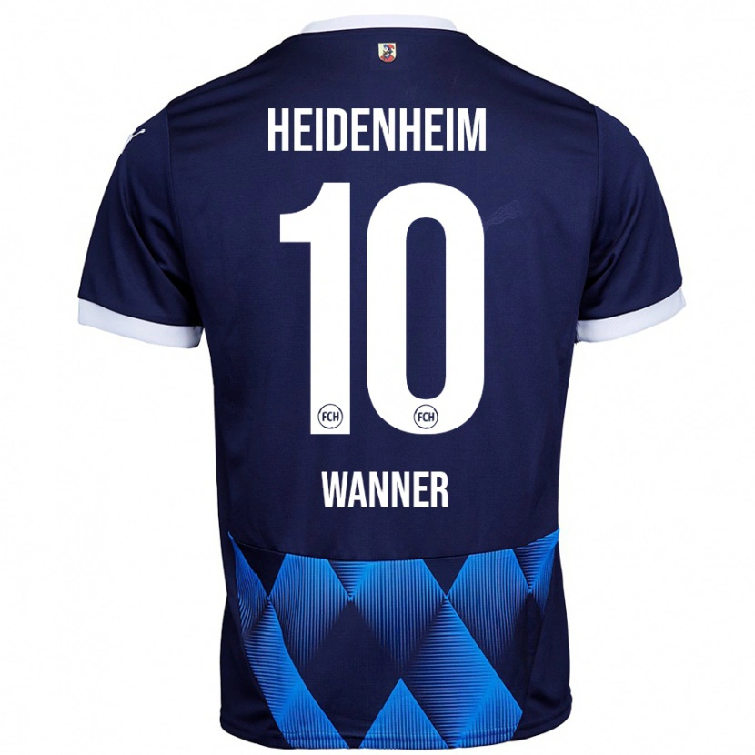 Danxen Uomo Maglia Paul Wanner #10 Blu Navy Scuro Kit Gara Away 2024/25 Maglietta