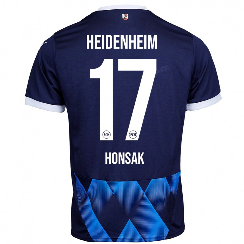 Danxen Uomo Maglia Mathias Honsak #17 Blu Navy Scuro Kit Gara Away 2024/25 Maglietta