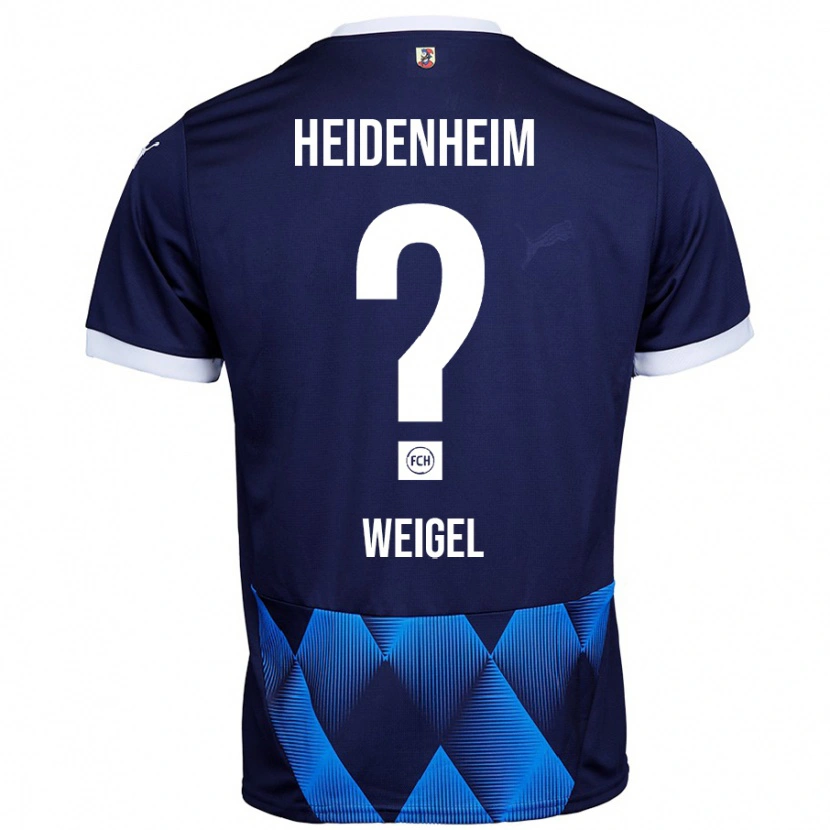 Danxen Uomo Maglia Tobias Weigel #0 Blu Navy Scuro Kit Gara Away 2024/25 Maglietta