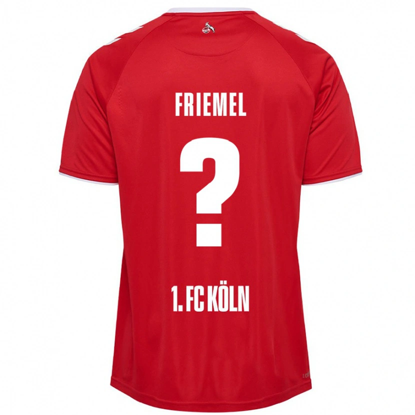 Danxen Uomo Maglia Jonathan Friemel #0 Rosso Bianco Kit Gara Away 2024/25 Maglietta
