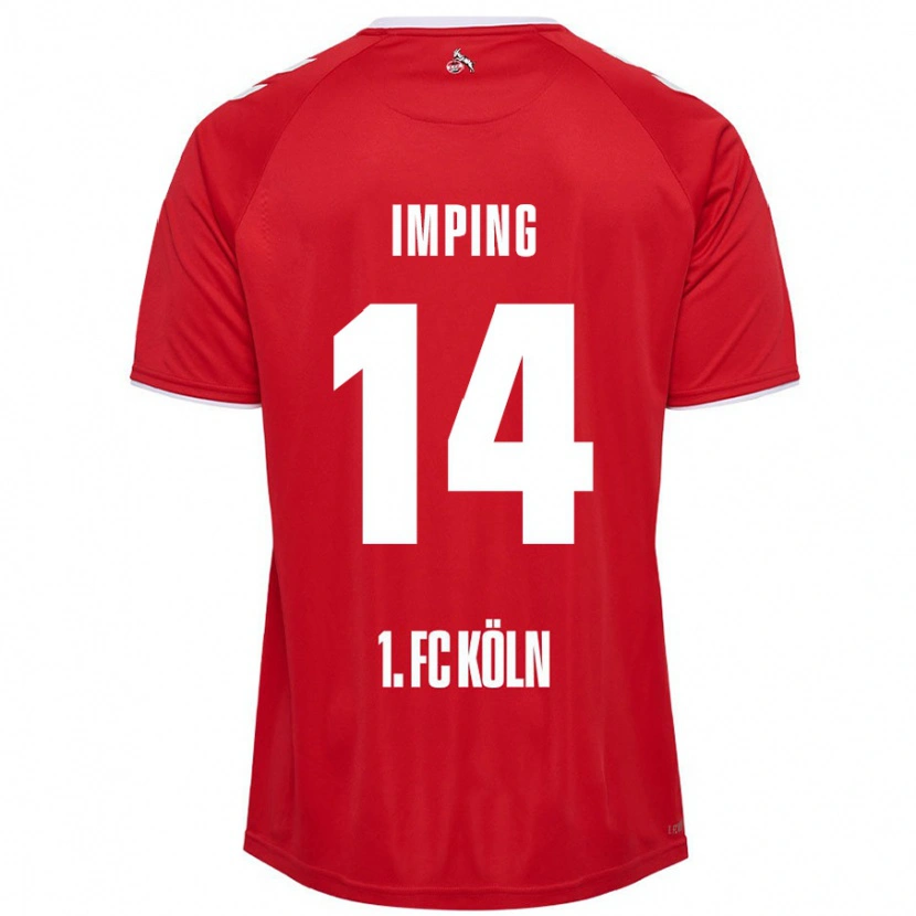 Danxen Uomo Maglia Carlotta Imping #14 Rosso Bianco Kit Gara Away 2024/25 Maglietta