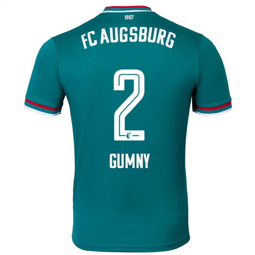 Danxen Uomo Maglia Robert Gumny #2 Verde Scuro Kit Gara Away 2024/25 Maglietta