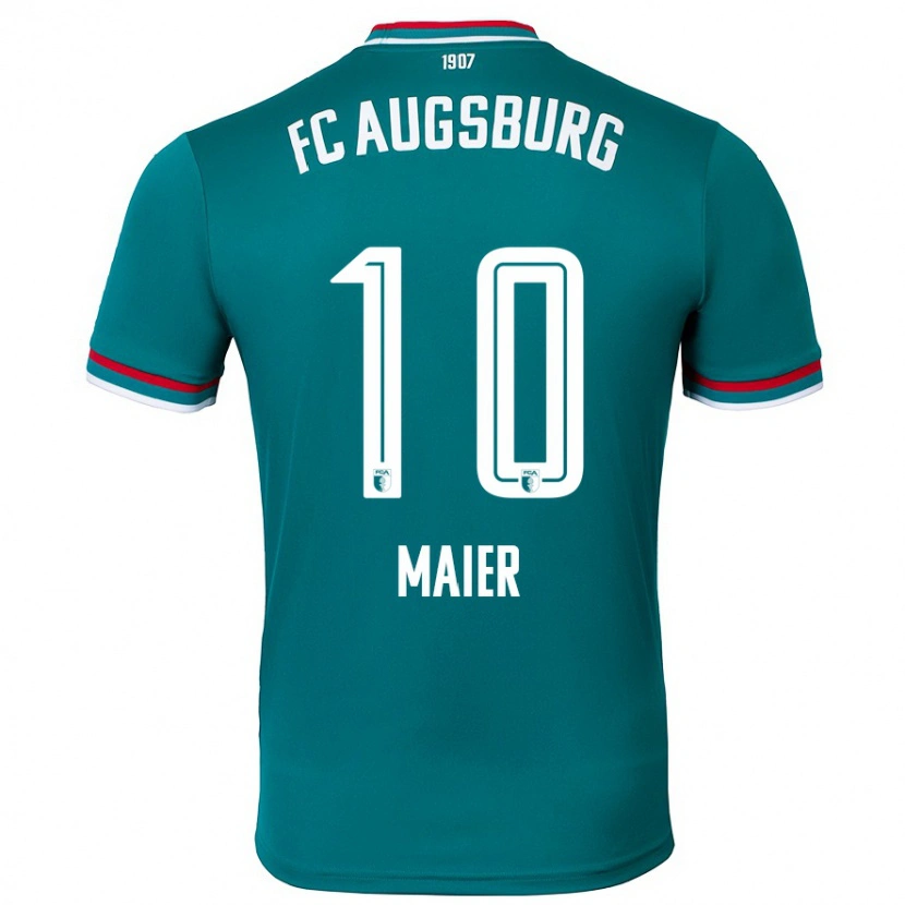 Danxen Uomo Maglia Arne Maier #10 Verde Scuro Kit Gara Away 2024/25 Maglietta