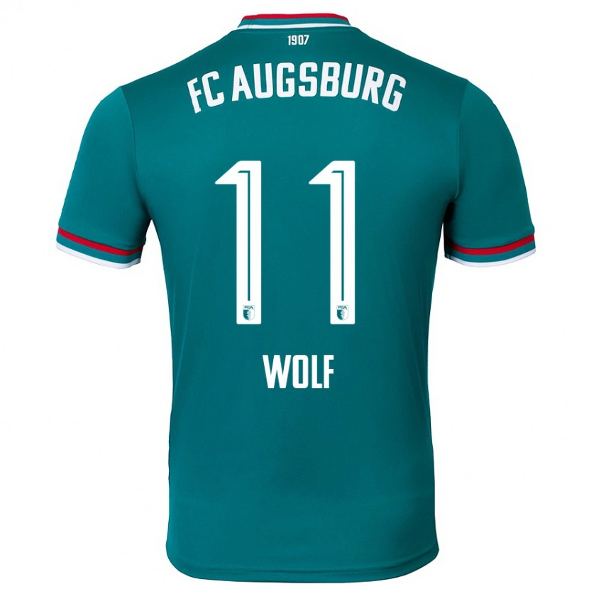 Danxen Uomo Maglia Marius Wolf #11 Verde Scuro Kit Gara Away 2024/25 Maglietta