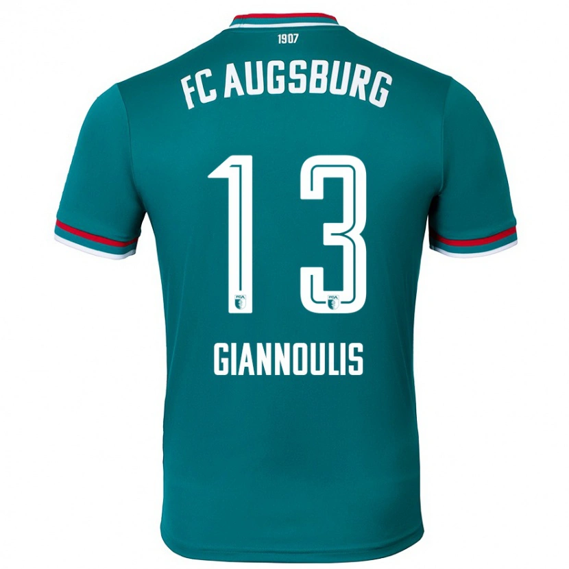 Danxen Uomo Maglia Dimitrios Giannoulis #13 Verde Scuro Kit Gara Away 2024/25 Maglietta