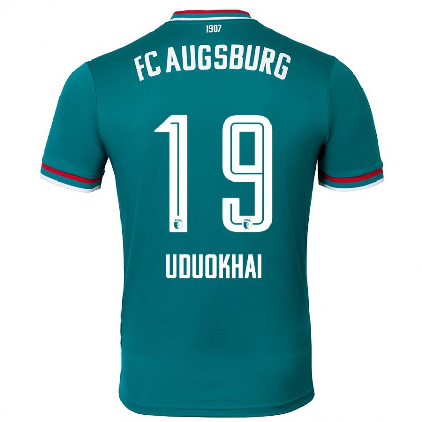 Danxen Uomo Maglia Felix Uduokhai #19 Verde Scuro Kit Gara Away 2024/25 Maglietta