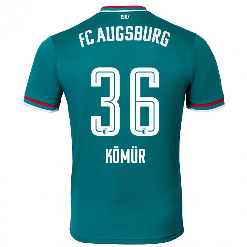 Danxen Uomo Maglia Mert Kömür #36 Verde Scuro Kit Gara Away 2024/25 Maglietta