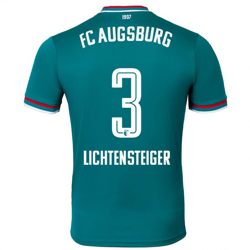 Danxen Uomo Maglia David Lichtensteiger #3 Verde Scuro Kit Gara Away 2024/25 Maglietta