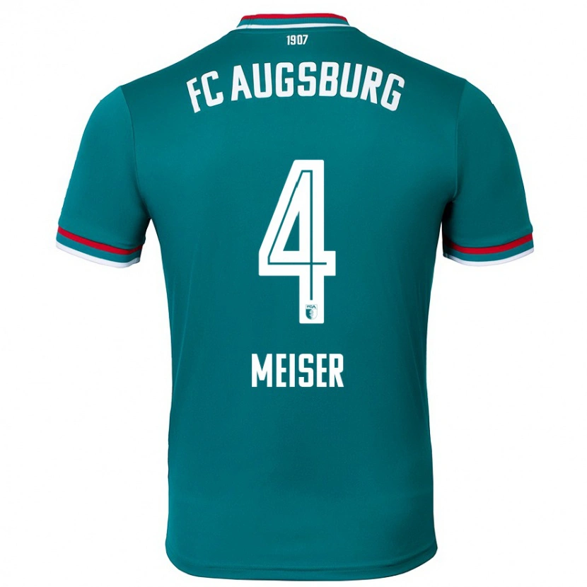 Danxen Uomo Maglia Felix Meiser #4 Verde Scuro Kit Gara Away 2024/25 Maglietta