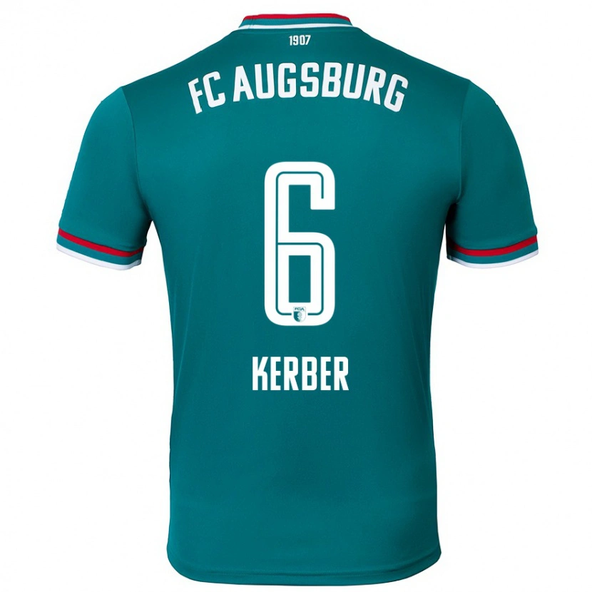 Danxen Uomo Maglia Luca Kerber #6 Verde Scuro Kit Gara Away 2024/25 Maglietta